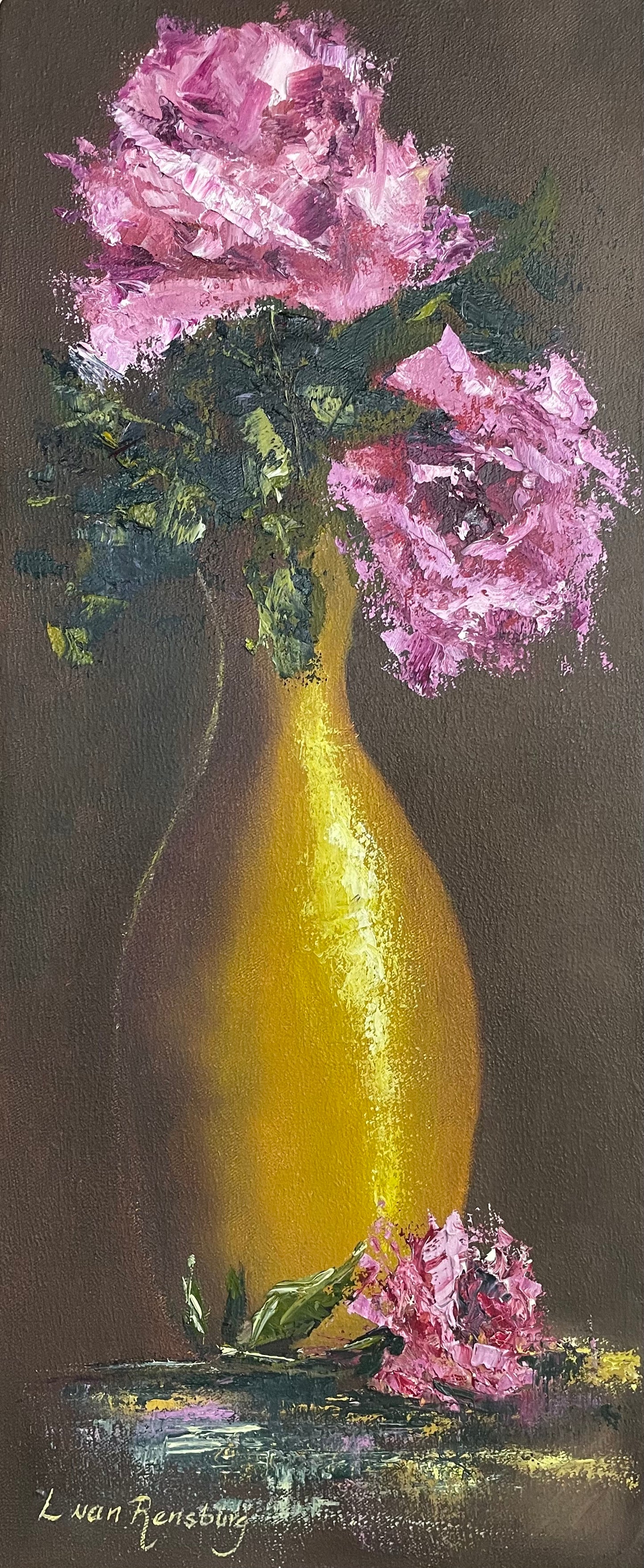 Golden Venice summer vase Diptych