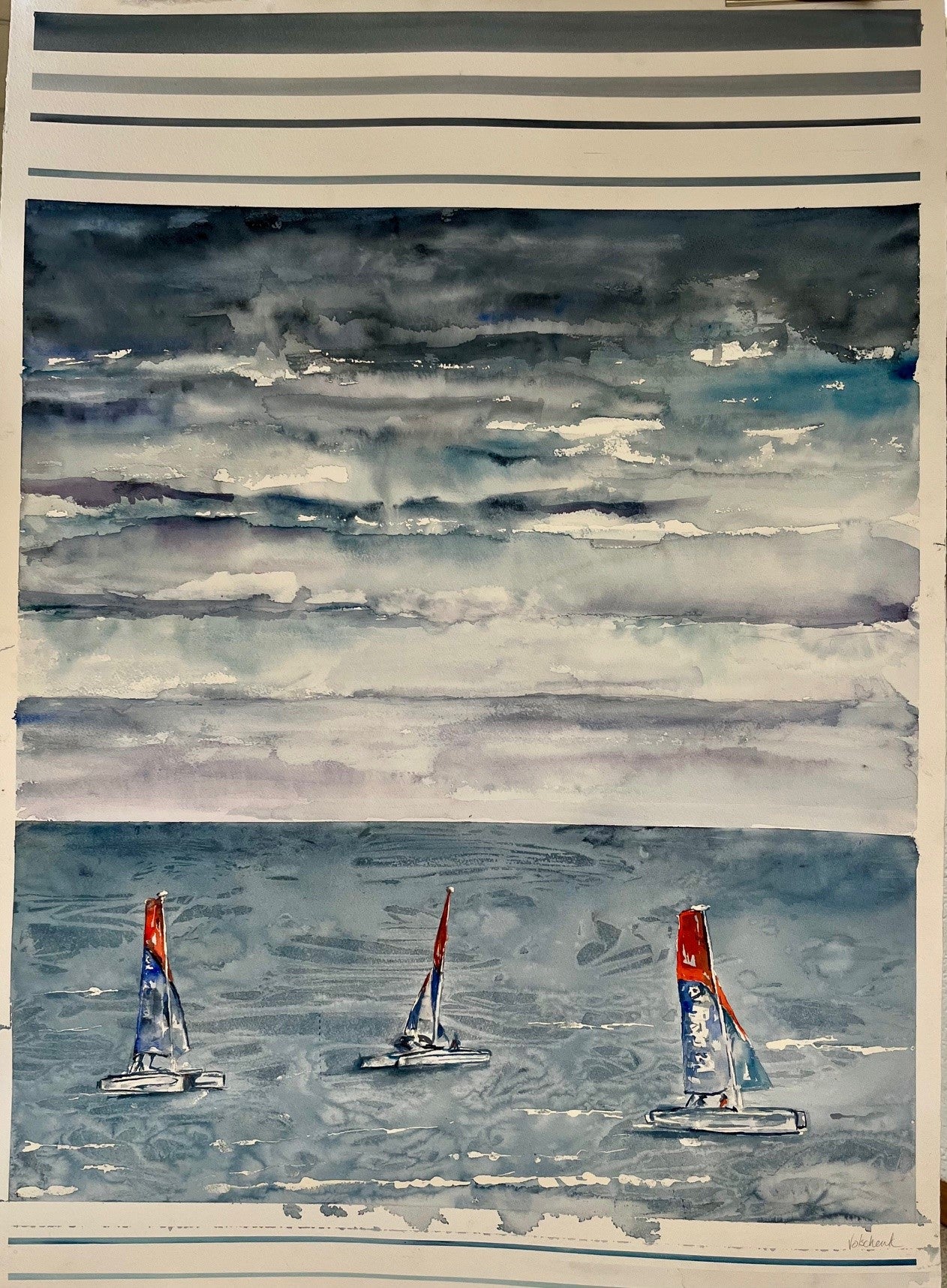 Sailboats Etretat