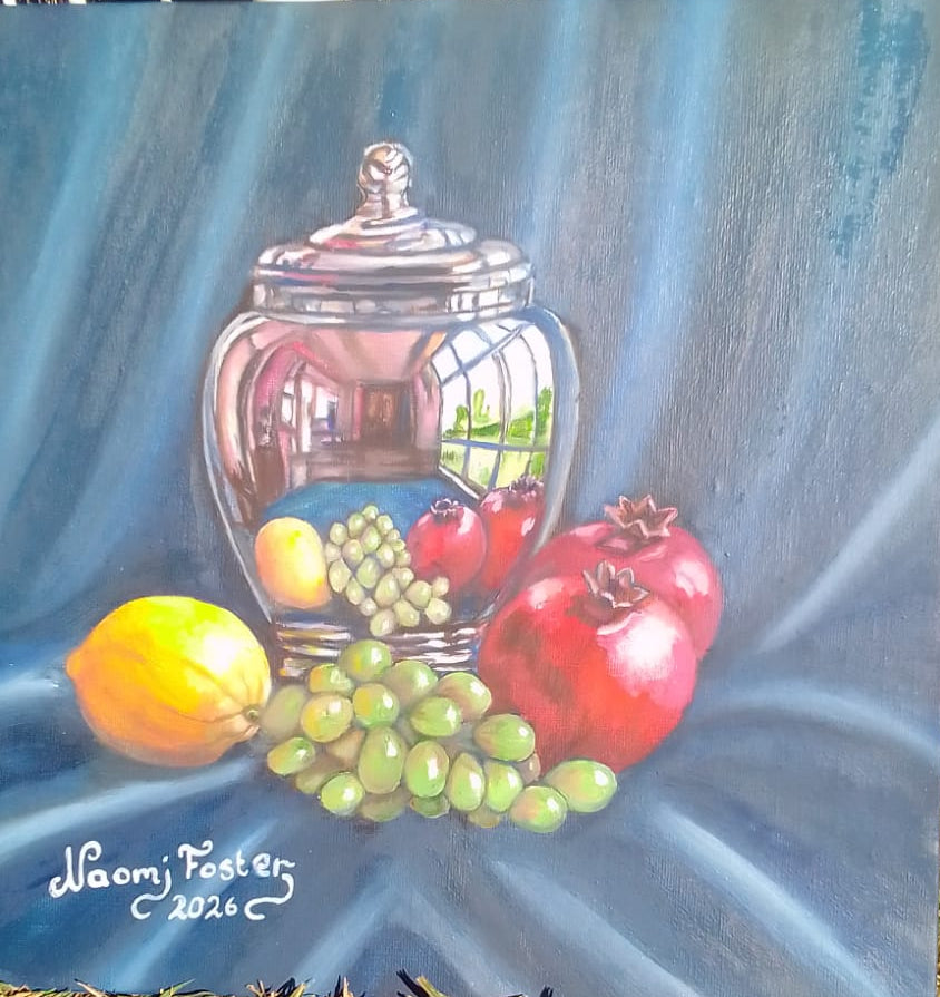 Silver Jar, Fruit and Light