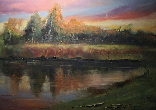 Autumn Twilight Reflection