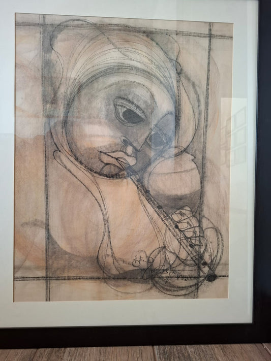 Portrait of a flute player