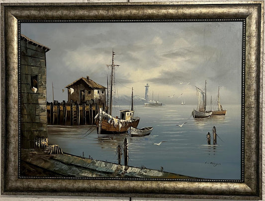 Harbour Scene with Boats