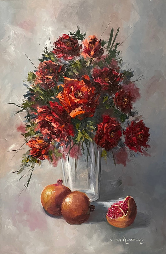 Pomegranate red roses