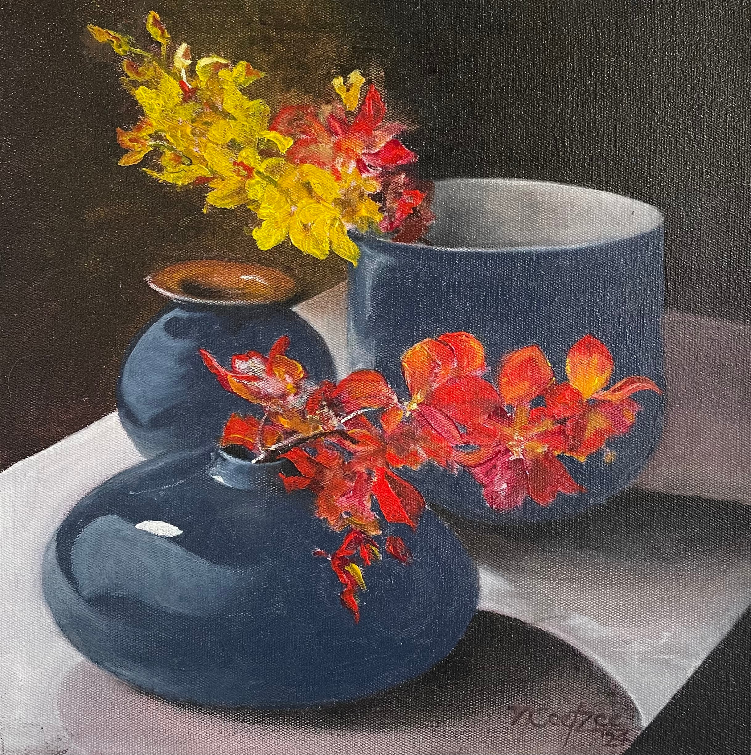 Blue with red and yellow – Spektra Art