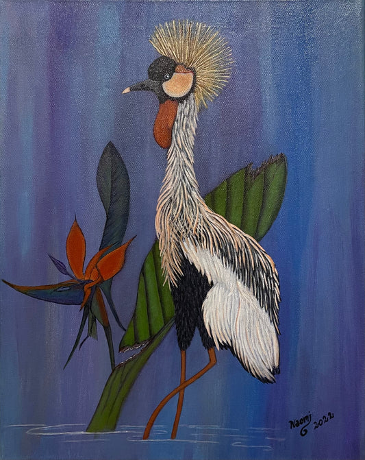 The crested crane