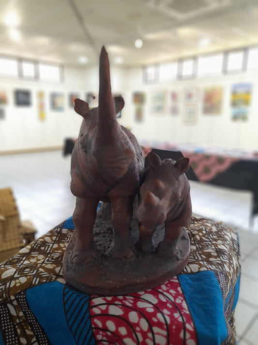 Rhino and Calf
