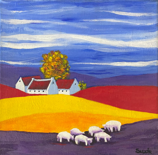 Landscape with sheep