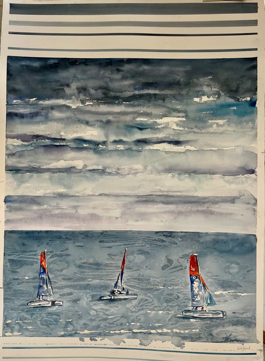 Sailboats Etretat