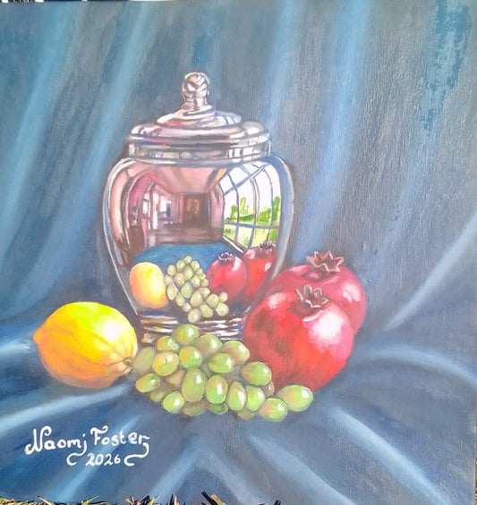 Silver Jar, Fruit and Light